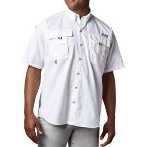 Columbia Men's Bahama II Short Sleeve Shirt, White, Large